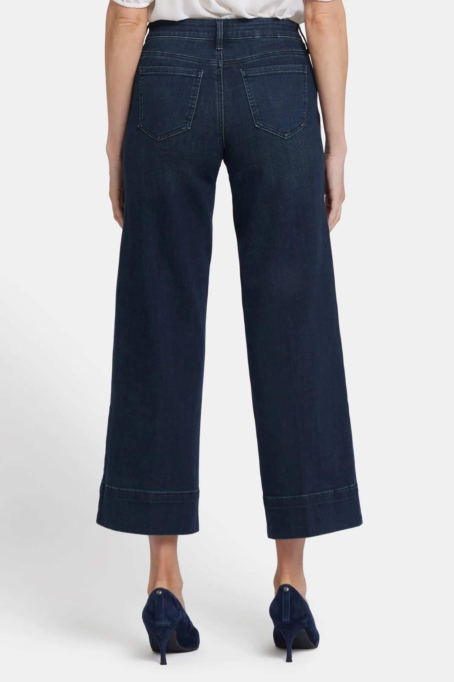 Teresa Wide Leg Ankle Jeans - Obsidian Blue