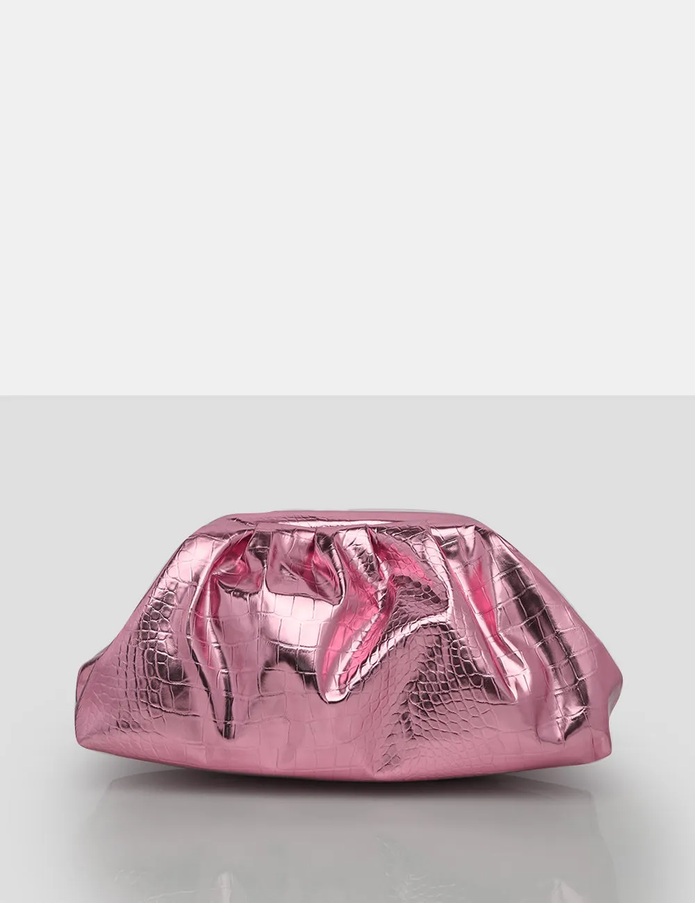 The Project Metallic Pink Clutch Bag