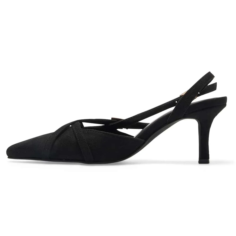 Veronica Heel in Black Suede