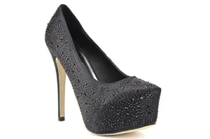 Women's Candie Embellished Hidden Platform Pumps Stiletto Heels